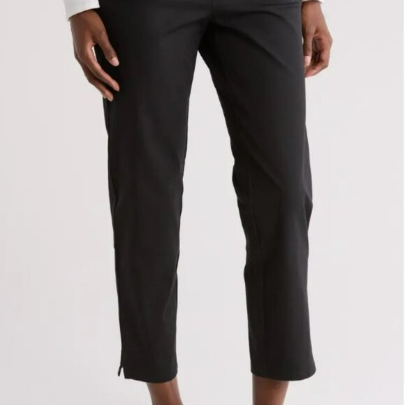 Eileen Fisher High Waist Slim Ankle Pants Black XL - Picture 1 of 8